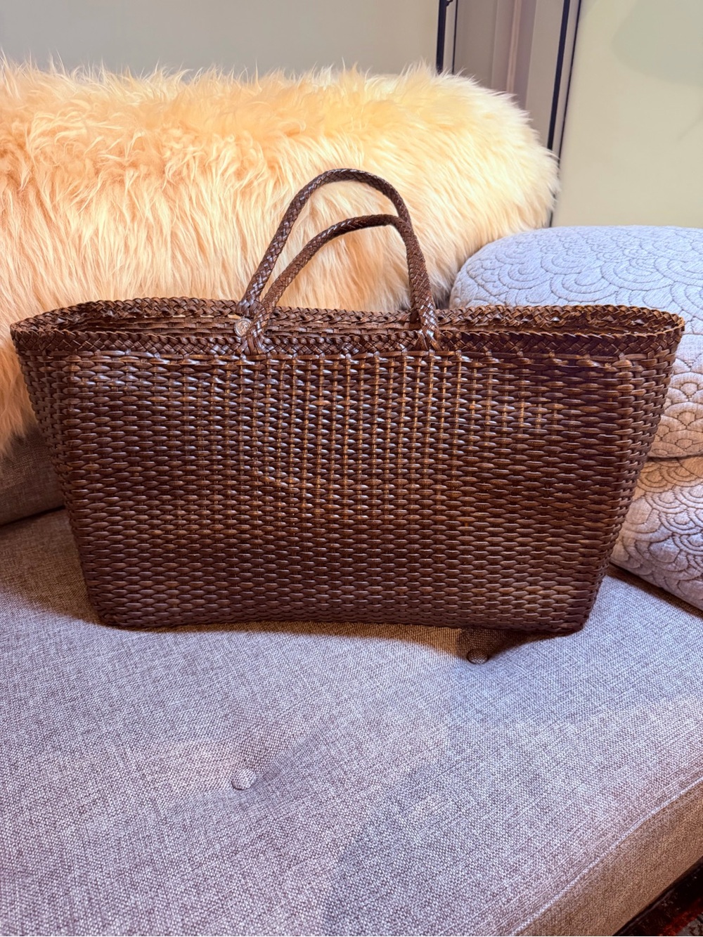 Dragon Diffusion XL Handwoven Leather Tote Bag